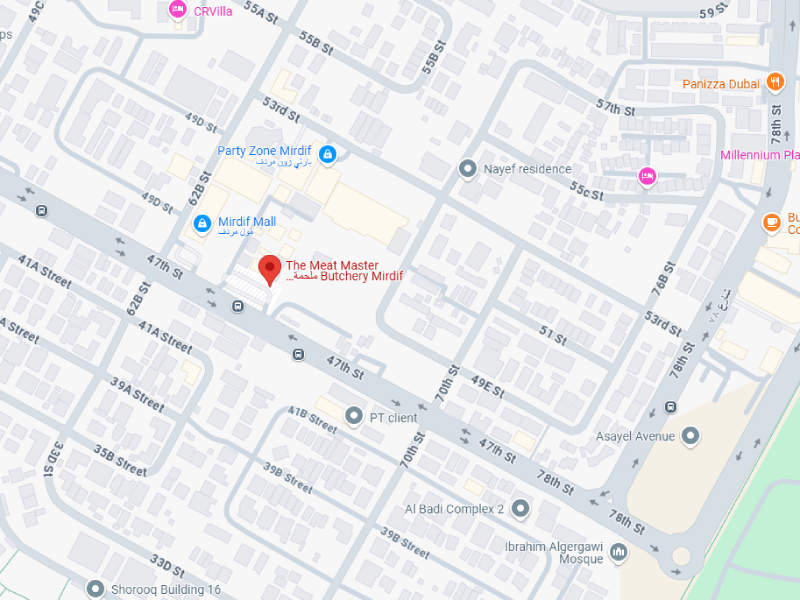 mirdiff-location The Meat Master Butchery Mirdiff store location map