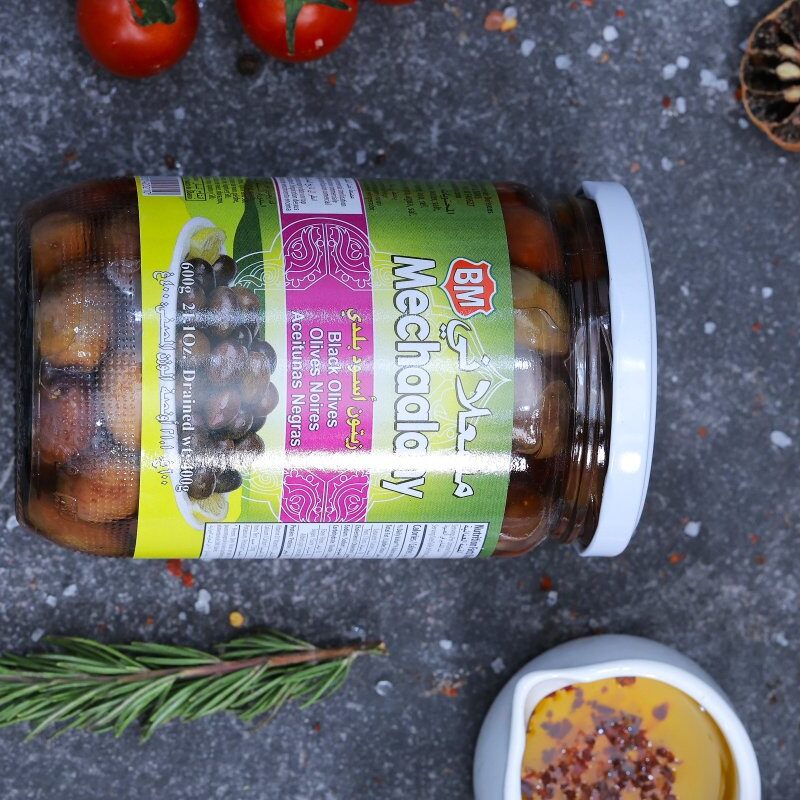 Mechaalany Lebanese black olives jar - deli products at The Meat Master Butchery