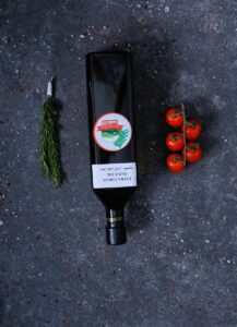 Lebanese extra virgin olive oil in a dark glass bottle - premium pantry at The Meat Master Butchery