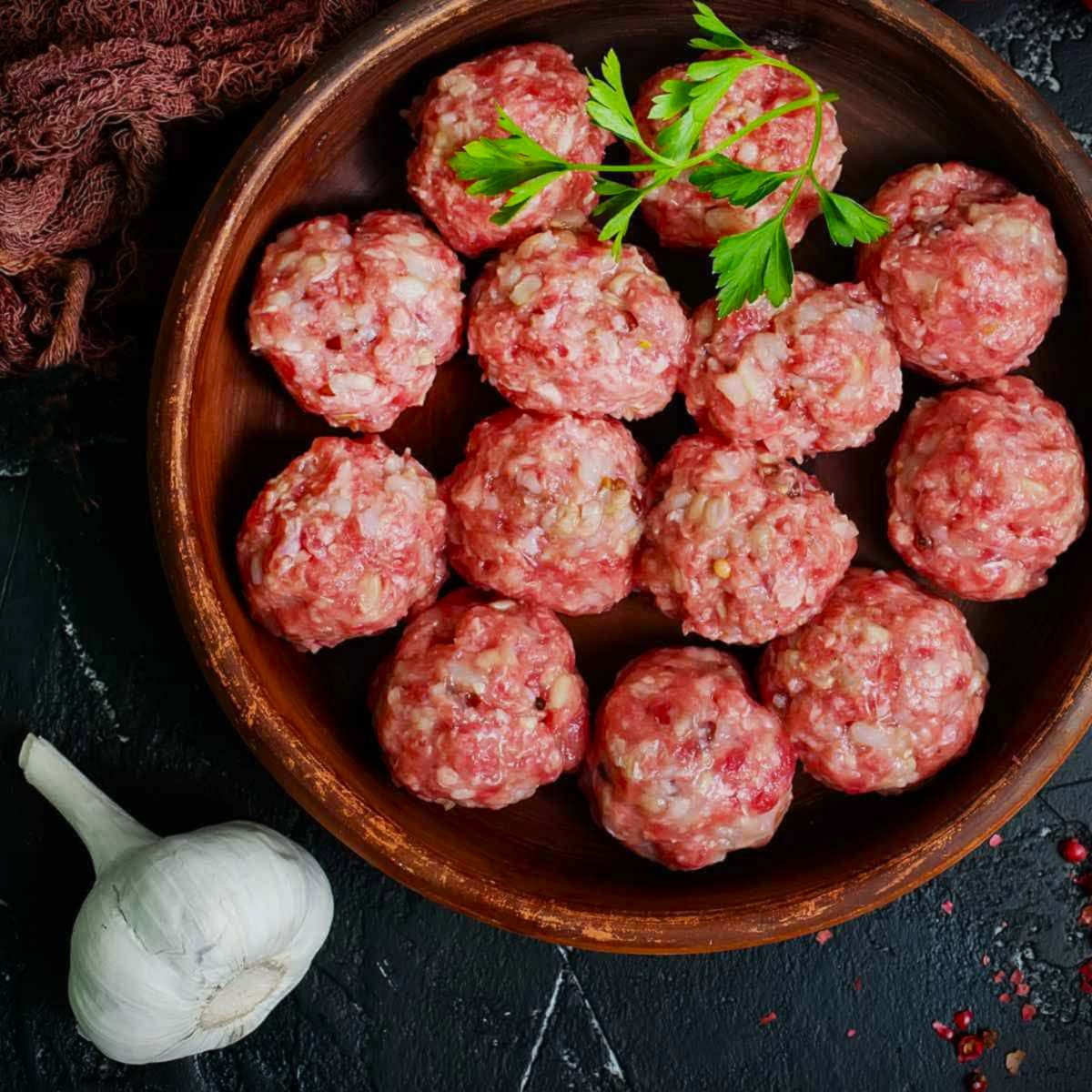 Oven-baked meatball ingredients - recipe by The Meat Master Butchery